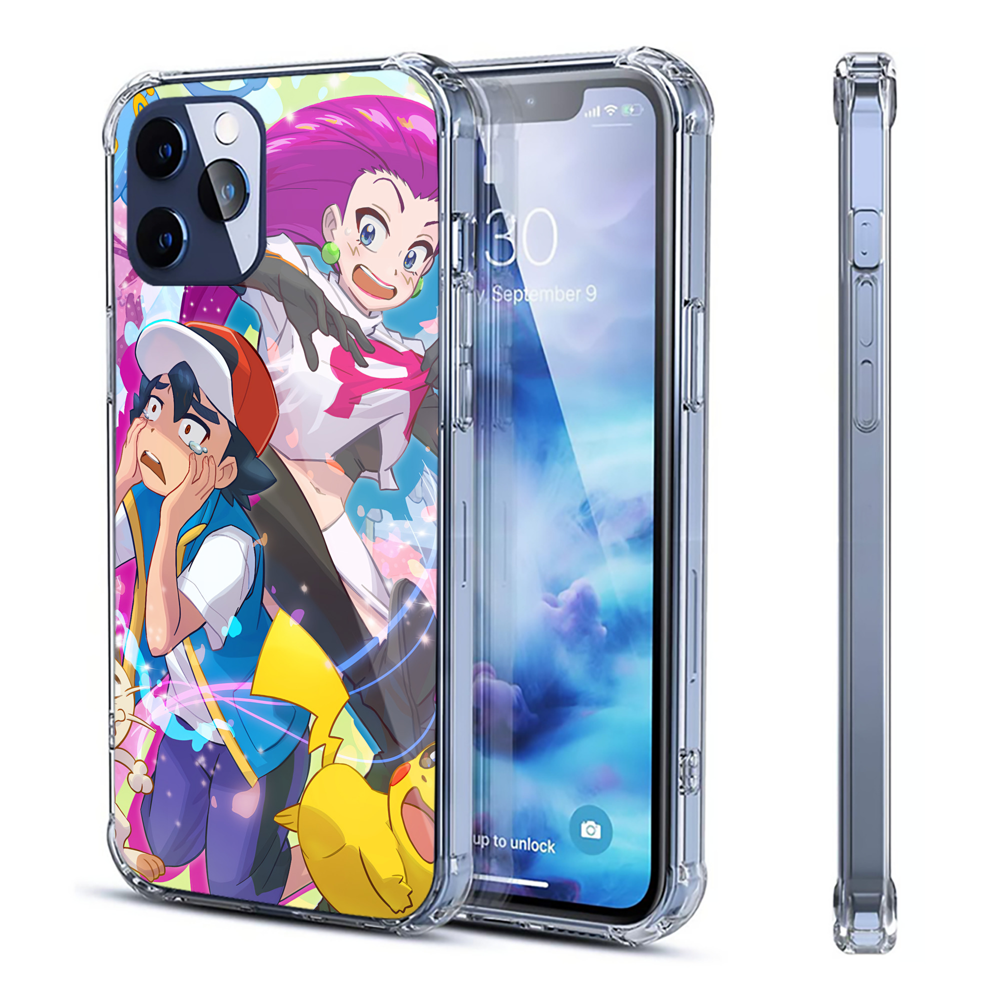 （画像用） ポケットモンスター Pokémon 【iPhone 12シリーズ対応】透明スマホケース（クリアソフトケース）